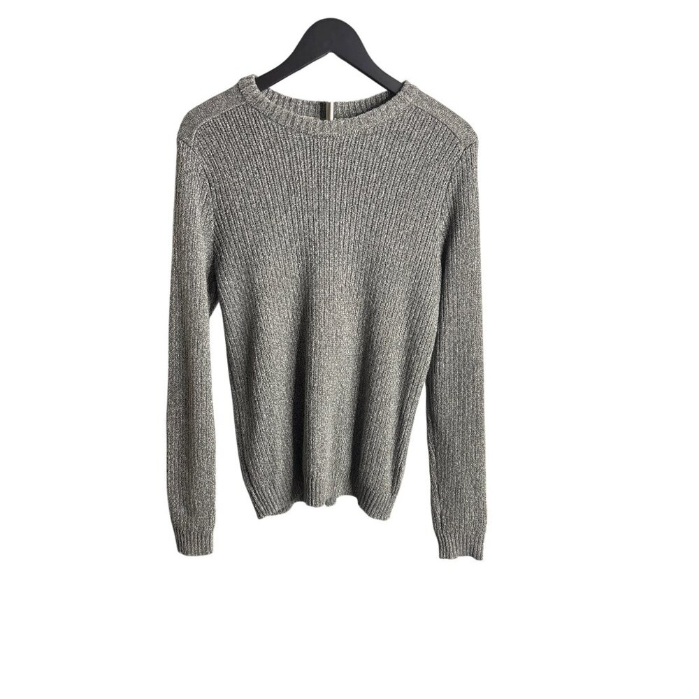 Vintage G.H. Bass & Co. Men's Gray Heather Knit Crew Neck Sweater Size S